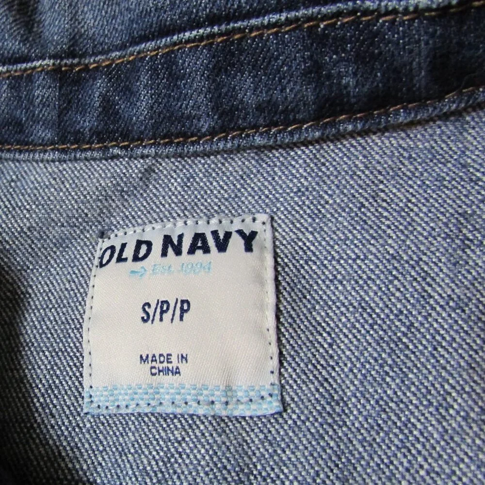 Old Navy Trucker Denim Jacket Dark Blue Classic! Soft! - Picture 4 of 6